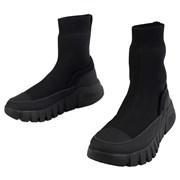 Y's Knit Black Boots 205079